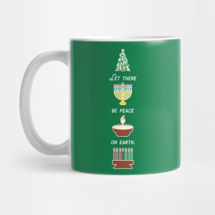 Peace on Earth Multicultural Holiday Diversity Symbols Mug